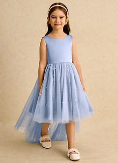 Azazie Bell Robe Demoiselle D'honneur Fillette Robe Princesse en Tulle Arc Eis image6