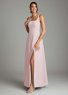 Azazie Debra Bridesmaid Dresses Blushing Pink A-Line with Pockets Chiffon Convertible Dress image5