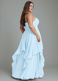 Azazie Zaina Bridesmaid Dresses Sky Blue A-Line Chiffon Dress image8