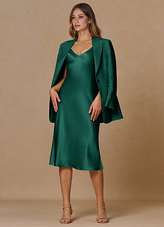 front Belicia Emerald 100% hør 2-delt jakkesæt