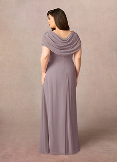 Azazie Mary Mother of the Bride Dresses Dusk A-Line Side Slit Chiffon Dress image8