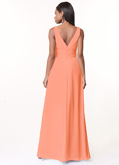 Azazie Julianna Bridesmaid Dresses Sunset A-Line Chiffon Dress image2