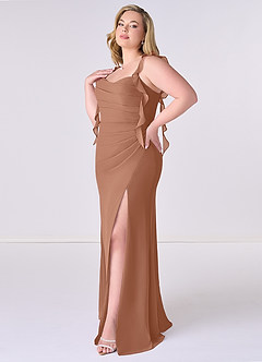Barbie ♥ Azazie Bridesmaid Dresses Bronzer Mermaid Corset Chiffon Dress image11