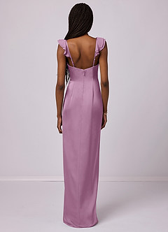 Barbie ♥ Azazie Bridesmaid Dresses Wisteria Sheath Stretch Satin Dress image5
