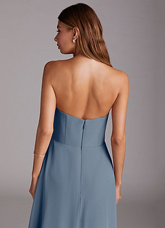 Azazie Wren Bridesmaid Dresses Twilight A-Line Side Slit Chiffon Convertible Dress image7