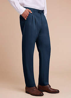 front Owen Dark Navy Lightweight Tailored Dress Pants