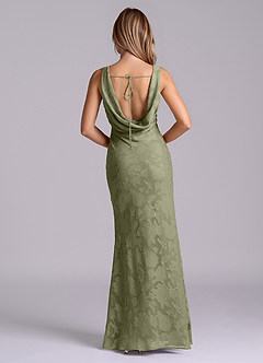 Azazie Rylina Final Sale Pistachio Mermaid Floral Burnout Dress image2
