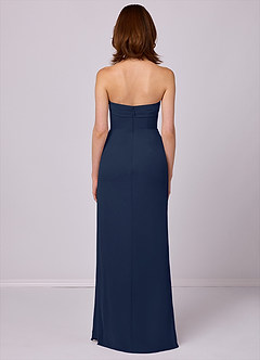 Barbie ♥ Azazie Bridesmaid Dresses Dark Navy Sheath Strapless Chiffon Convertible Dress image5