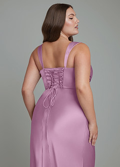 Azazie Agustina Robes de demoiselle d'honneur Robe Sirène en Satin extensible Corset Glycine image13