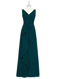 Azazie Julianna Bridesmaid Dresses Pine A-Line Chiffon Dress image6