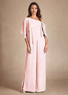 Azazie Halima Kleider für die Brautmutter Overall/Jumpsuit Seitliche Cut-Outs Chiffon Kleid Zartrosa image7