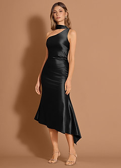 Euphemia Black Midi Dress image4