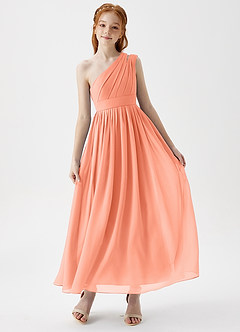 Azazie Anissa Junior Sunset A-Line Pleated Chiffon Dress image1