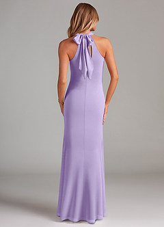 Azazie Doretta Bridesmaid Dresses Lilac Mermaid Pleated Chiffon Dress image2