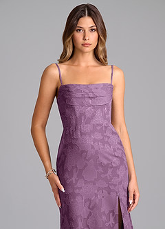 Azazie Saige Bridesmaid Dresses Wisteria A-Line Off the Shoulder Floral Burnout Convertible Dress image2