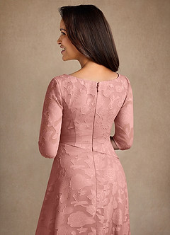 Azazie Durant Mother of the Bride Dresses Rosette A-Line Pleated Floral Burnout Dress image5