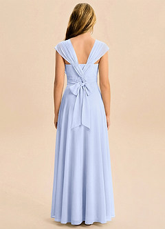 Azazie Soline Junior Linia A Pofałdowany Szyfon Długość podłogi Młodsza druhna Sukienka image2