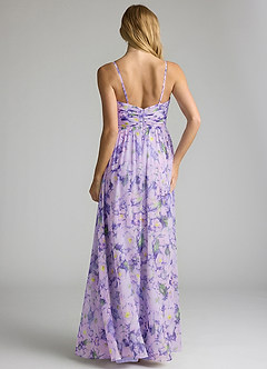 Azazie Alia Bridesmaid Dresses Lilac Bloom A-Line Pleated Chiffon Dress image5