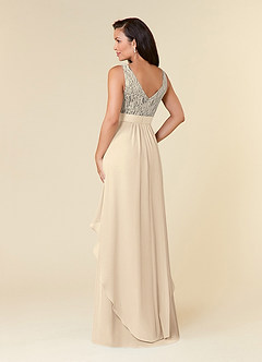 Azazie Xella Abiti per la Madre della Sposa Abito A-Line in Chiffon Pizzo Champagne image8