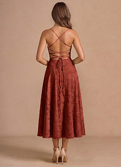 Irelia Terracotta Midi Dress image2