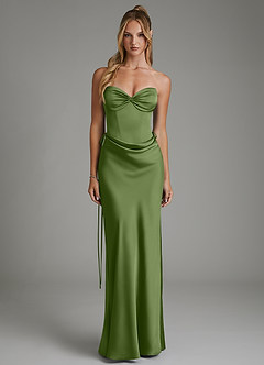 Azazie Natasha Bridesmaid Dresses Juniper Mermaid Corset Stretch Satin Dress image5