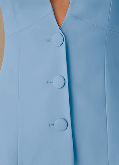 front Elara Niebieskie Niebo Dwuczęściowy garnitur Extreme-Plunge Refined Weave