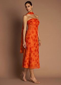 Aisha Tangerine Midi Dress image4