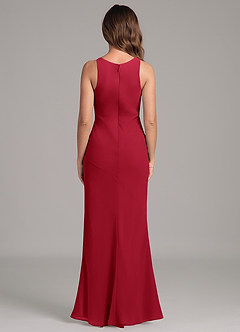 Azazie Allettie Bridesmaid Dresses Scarlet Mermaid Chiffon Dress image2