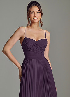 Azazie Catie Bridesmaid Dresses Plum A-Line Sweetheart Neckline Chiffon Dress image2