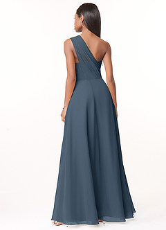 Azazie Ashley Bridesmaid Dresses Neptune A-Line Ruched Chiffon Dress image2