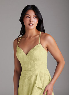 Azazie Naeem Bridesmaid Dresses Lemon Sorbet A-Line Floral Burnout Dress image6