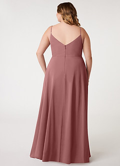 Azazie Daenerys Bridesmaid Dresses Desert Rose A-Line Cowl Chiffon Dress image9