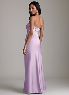 Azazie Saylor Bridesmaid Dresses Frosted Lilac Mermaid Strapless Stretch Satin Dress image5