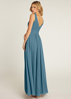 Azazie Pierrette Abiti da Damigella Abito A-Line in Chiffon Plissettato Bermuda image4