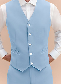 front James Himmelblau Anzugweste
