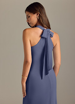 Azazie Doretta Bridesmaid Dresses Stormy Mermaid Pleated Chiffon Dress image2