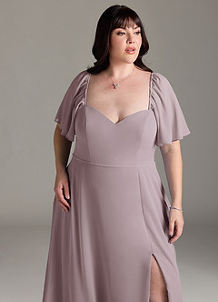 Azazie Chloe Bridesmaid Dresses Dusk A-Line Sweetheart Neckline Chiffon Dress image12