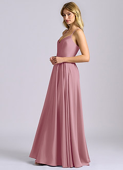 Azazie Truce Bridesmaid Dresses Vintage Mauve A-Line Stretch Satin Dress image5