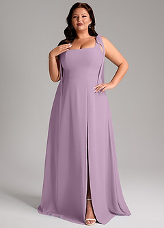 Azazie Debra Bridesmaid Dresses Wisteria A-Line with Pockets Chiffon Convertible Dress image10