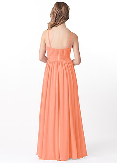 Azazie Astrid Junior Sunset A-Line Floral Chiffon Dress image2