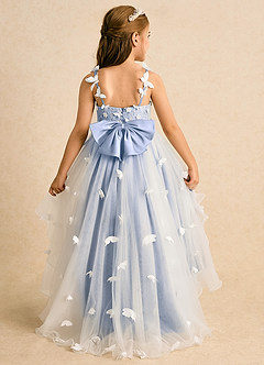 Azazie Darlina Flower Girl Dresses Ivory Ice Ball-Gown Lace Tulle Dress image7