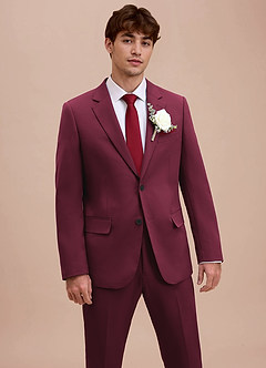 Ethan Burgundy Refined Weave Performance Suit Jacket