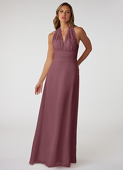 Azazie Fifi Bridesmaid Dresses Sangria A-Line Strapless Chiffon Convertible Dress image2