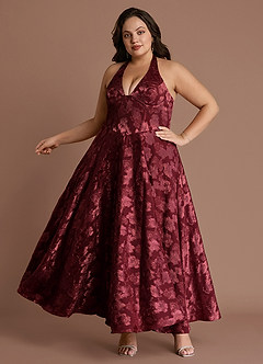 Isabeau Wine Midi Dress image10