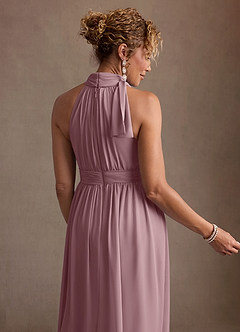 Azazie Antoinette Mother of the Bride Dresses Dusty Rose A-Line Pleated Chiffon Dress image7