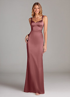 Azazie Denice Brautjungfernkleider A-Linie Plissee Stretch-Satin Kleid Amethyst image3
