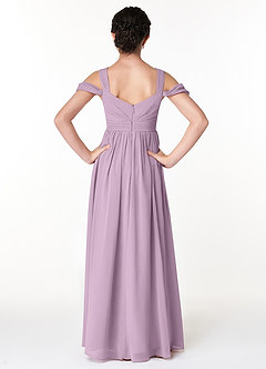 Azazie Lianne Junior Wisteria A-Line Off the Shoulder Chiffon Dress image2