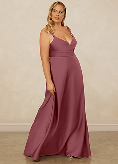 Christian Siriano Bridal for Azazie 1001 Bridesmaid Dresses Desert Rose A-Line Sweetheart Neckline Stretch Satin Dress image14