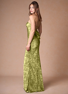 Ondine Moss Navy Strapless Dress image4