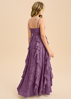 Azazie Peyton Junior Wisteria A-Line Pleated Floral Burnout Dress image2